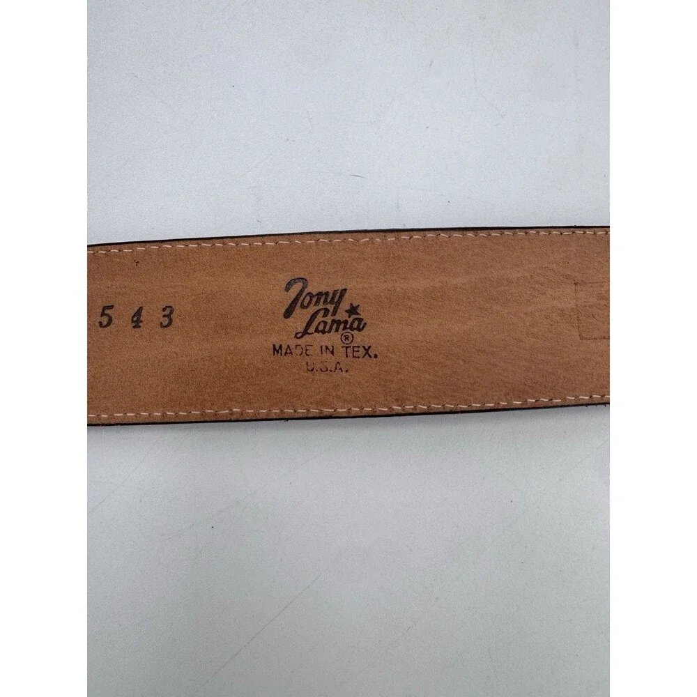 TONY LAMA Size 28 Genuine Lizard LEATHER BELT fits 22